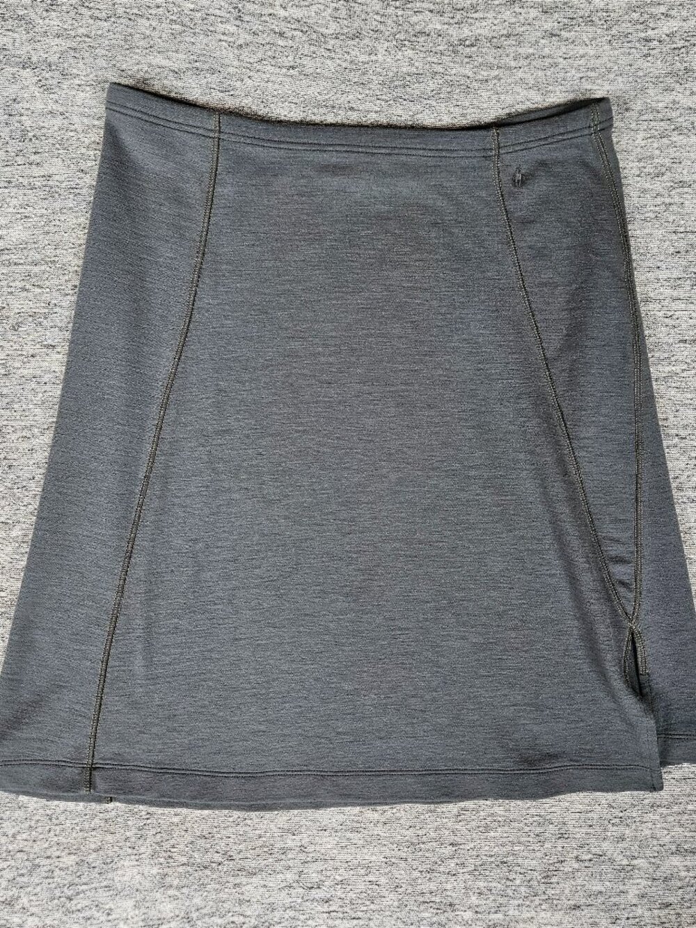 SMARTWOOL Women's Size XL Sanitas Gray Merino Wool Knit Knee-Length Skirt EUC